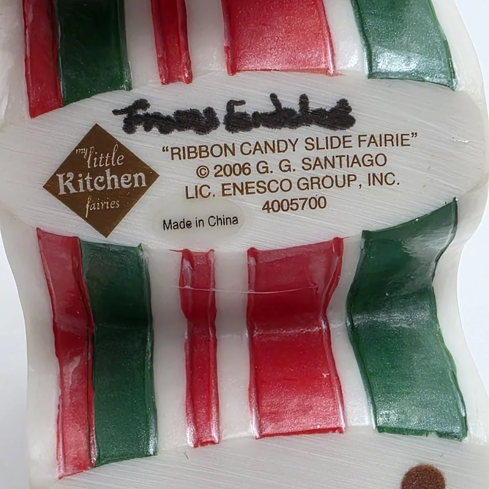 My Little Kitchen Fairies 2006 Ribbon Candy Slide‎ Fairie Figurine #4005700 Xmas